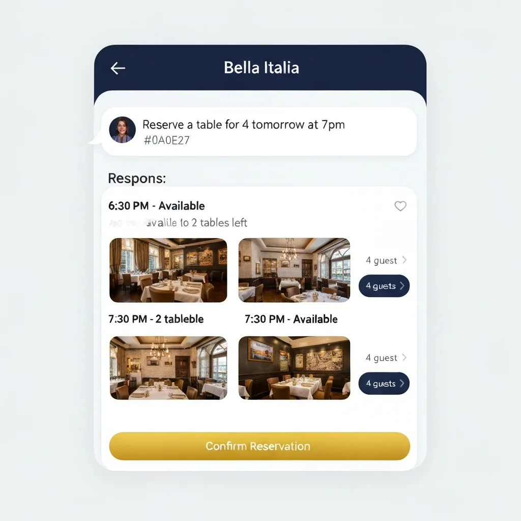 Restaurant ChatGPT App Preview
